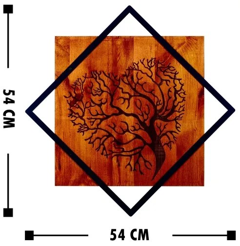 Decorazione da muro 54x54 cm albero
