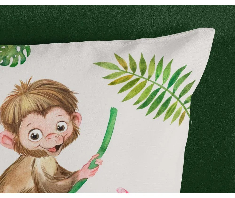 Set copripiumino e federa da bambini verde/beige in cotone per letto singolo 140x200 cm Play – Good Morning