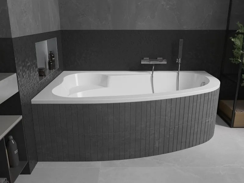 Mexen Westa vasca angolare sinistra 160 x 100 cm, bianca - 560116010001