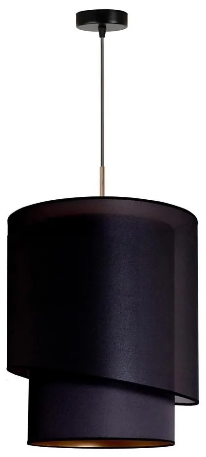 Duolla - Lampadario a sospensione con filo PARIGI 1xE27/15W/230V diametro 40 cm nero/oro