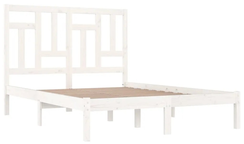Giroletto bianco in legno massello di pino 140x200 cm