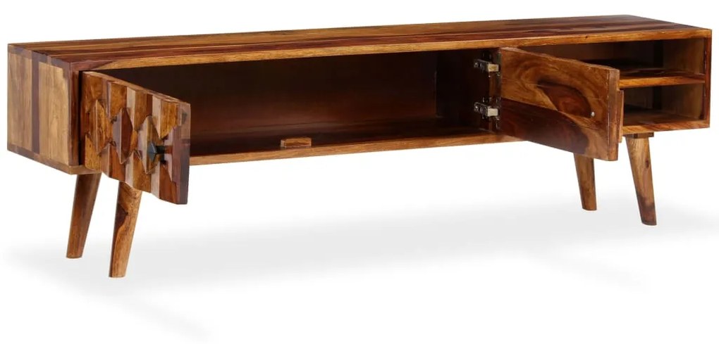 Mobile porta tv in legno massello di sheesham 140x30x40 cm