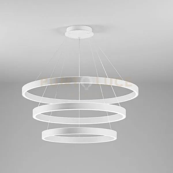 Criseide s/3 - lampadario a sospensione bianco a led 3 cerchi 3000k...