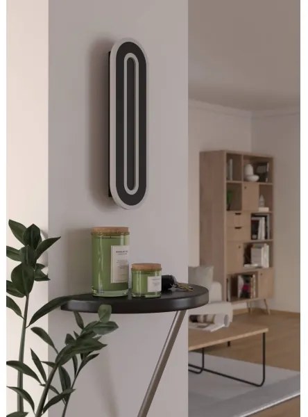 Eglo 901242 - Applique a LED MACCHIONI LED/12W/230V 4000K nero
