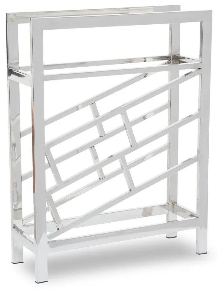 Portabottiglie in metallo argento lucido per 12 bottiglie Barolo - Premier Housewares