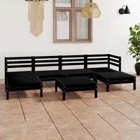 Set Salotto da Giardino 7 pz in Legno Massello di Pino Nero 3083343