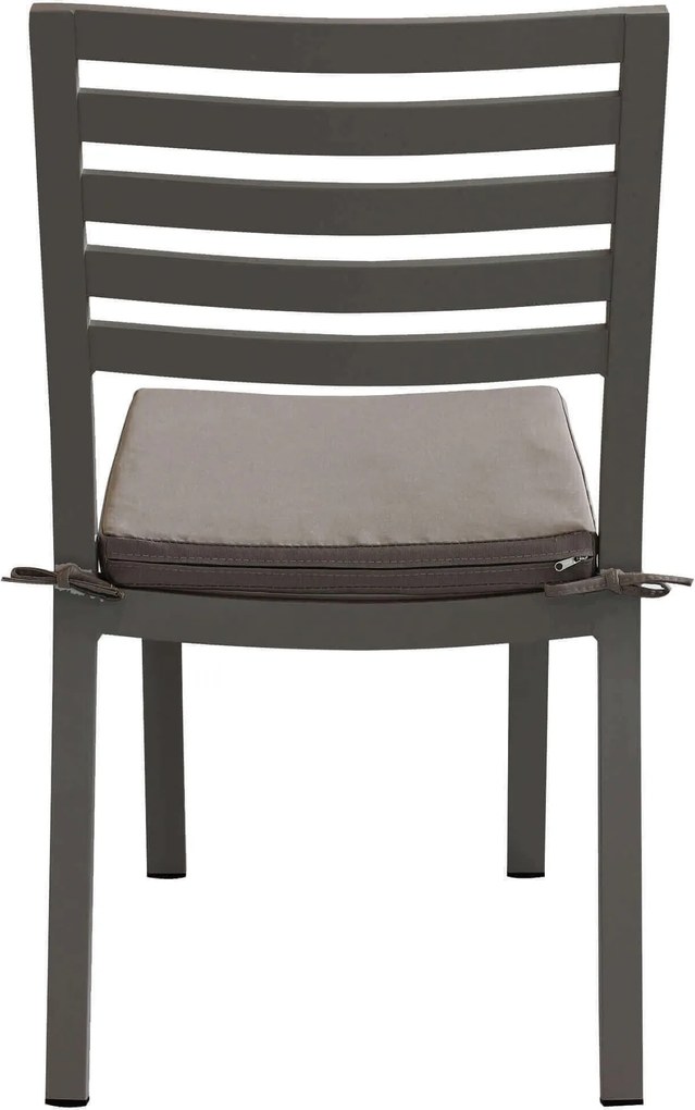 DEXTER - set tavolo in alluminio cm 200/300 x 100 x 74 h con 8 sedie Dexter