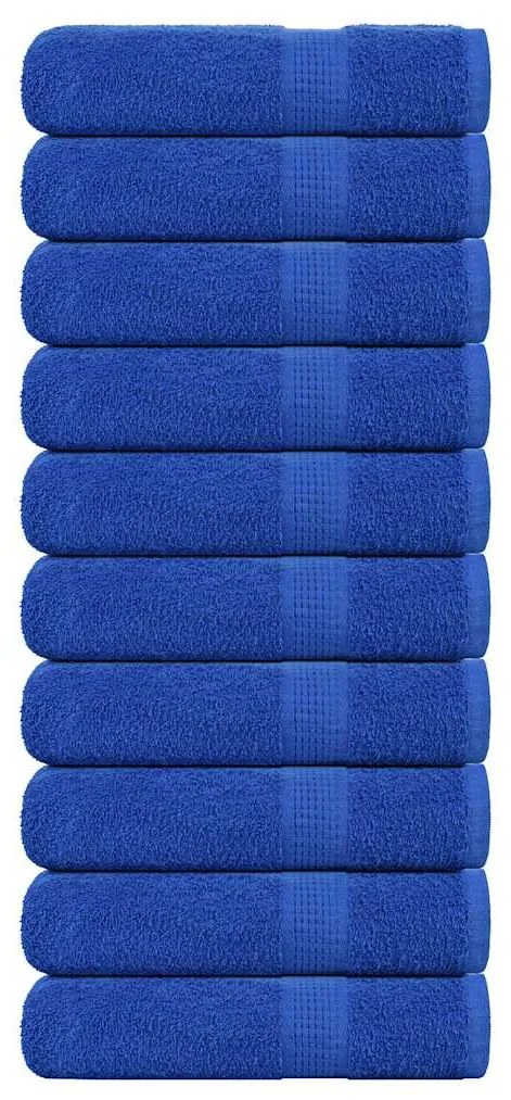 Asciugamani Da Bagno 10pz Blu 100x150cm 360g/m² 100% Cotone /