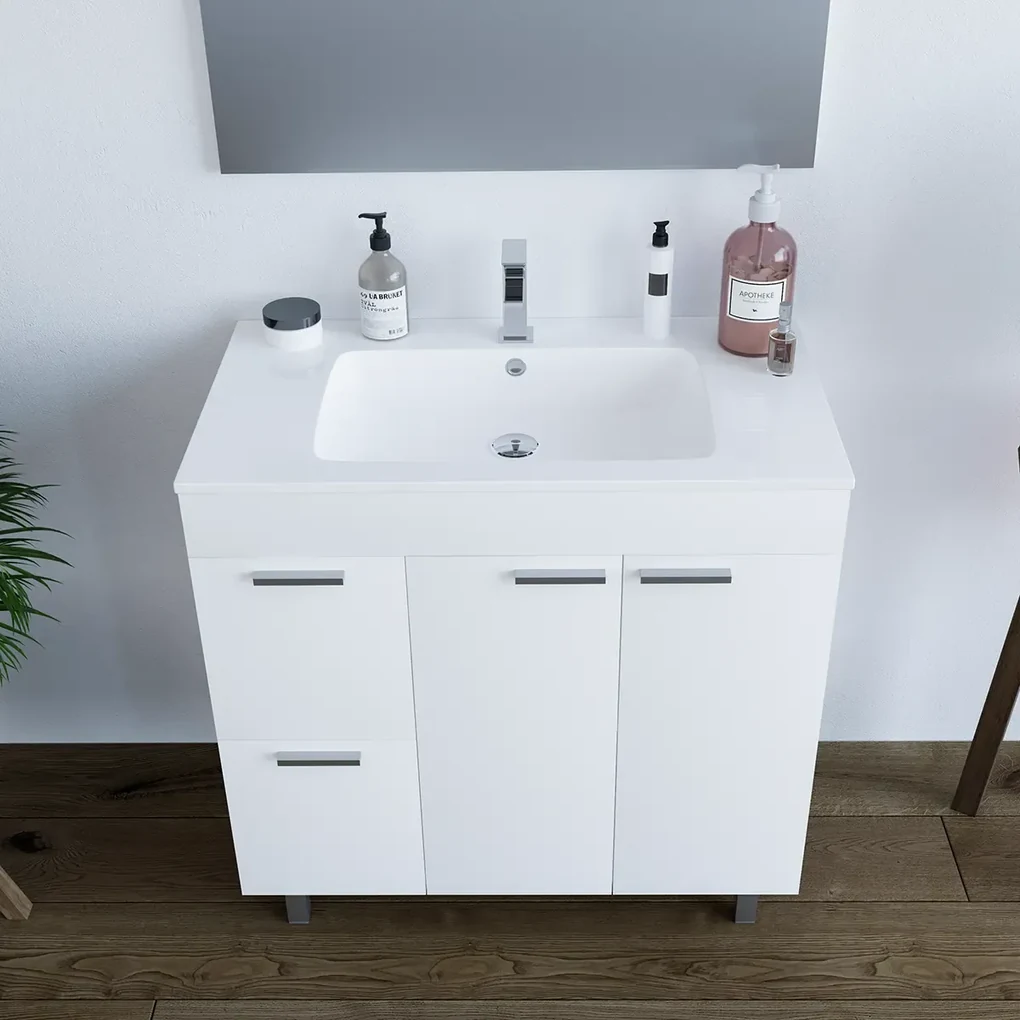 Alpenberger - Lavabo per WC con mobiletto, larghezza 45 cm, lavabo con mobiletto (bianco, lavandino, lato sinistro Alpenberger - Lavabo per WC con mobiletto, larghezza 45 cm, lavabo con mobiletto (bianco, lavandino, lato sinistro