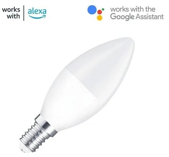 Lampada LED E14 5W smart CCT WiFi - Amazon Alexa e Google Home Colore Bianco Variabile CCT