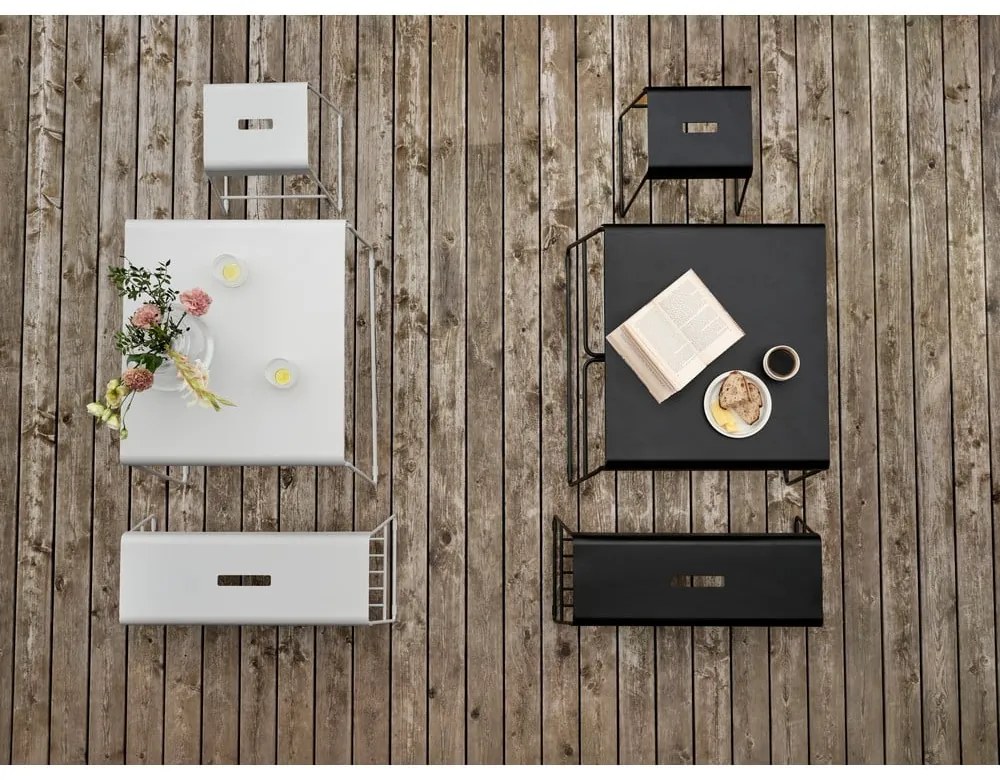 Tavolo da pranzo in metallo bianco 58x75 cm A-Café - Zone