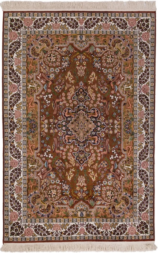 Cashmere Silk Tappeto orientale 190x120 (Indian) Annodato A Mano