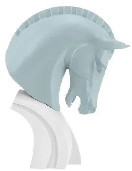 BONGELLI PREZIOSI piccola statua elegante testa di cavallo h 16 cm