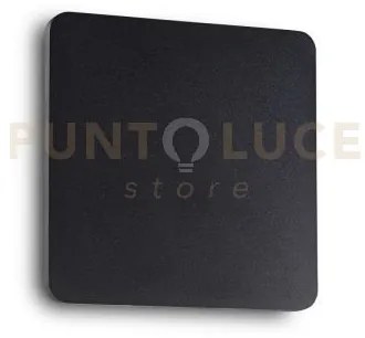 Cover applique a paret led 3000k 9,5w 730 lm nero l.15cm ip20