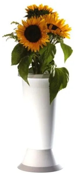 Erba Vaso Fiori Jolly Con Base Bianco Cm 18 H 45