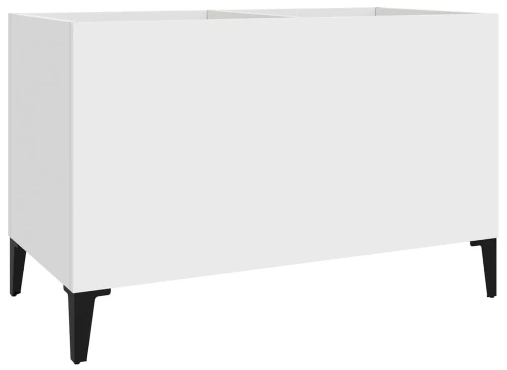 Mobile porta dischi bianco 74,5x38x48 cm in legno multistrato