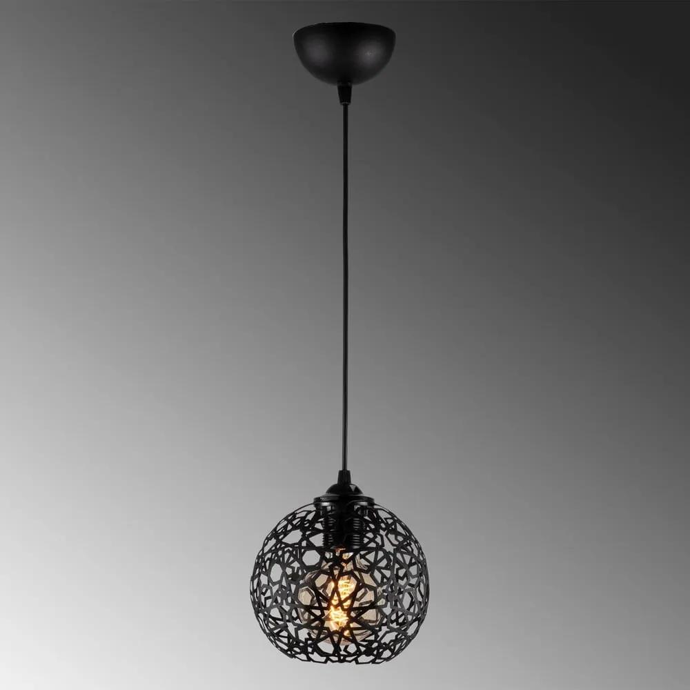 Lampada a sospensione nera con paralume in metallo ø 17 cm Fellini - Opviq lights