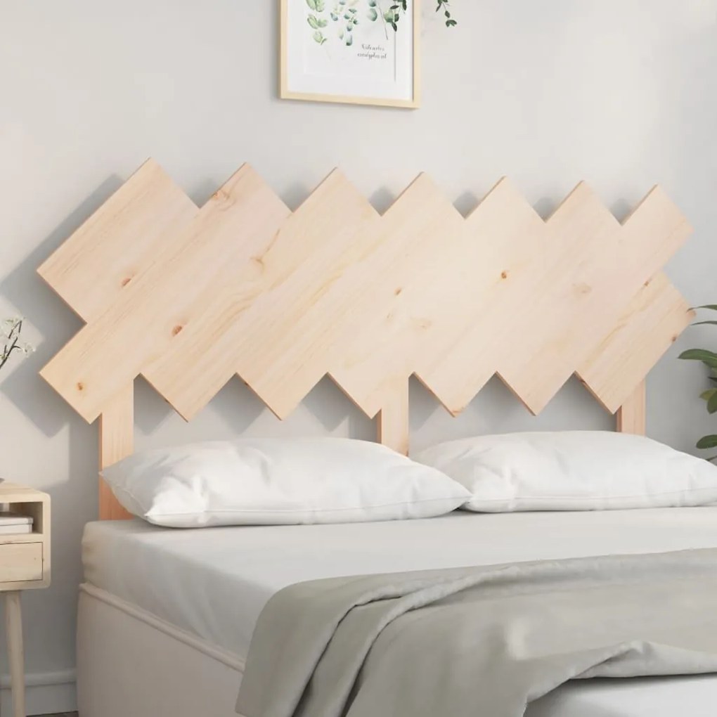 Testiera Per Letto 141x3x80,5 Cm İn Legno Massello Di Pino /