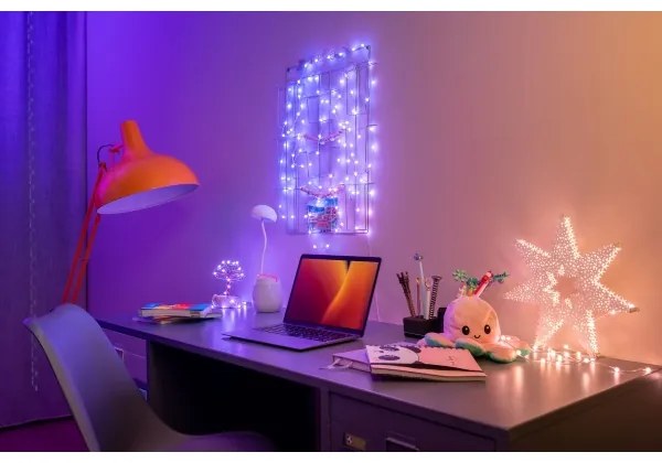 Twinkly TWKP100RGB-T - LED RGB Dimmerabile Catena natalizia 100xLED 8 m USB Wi-Fi