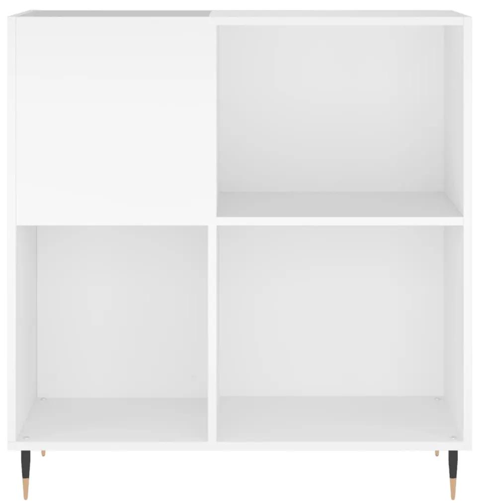 Mobile porta dischi bianco 84,5x38x89 cm in legno multistrato