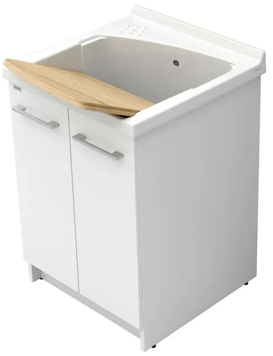 Lavatoio in ceramica 61x61 cm ad incasso per mobile modello Revine