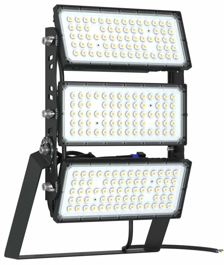Faro Modulare LED 600W IP66, 167lm/W, No Flickering con driver Philips Colore Bianco Naturale 4.000K, Scegli l'angolo di illuminazione 30°, Scegli le staffe dei moduli Orientabili