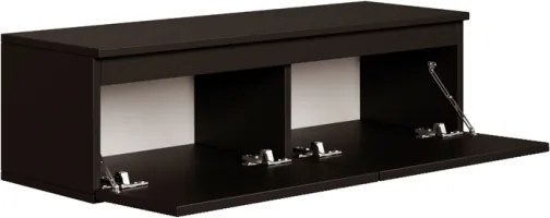 Mobile TV Sospeso 100 cm 2 Ante A Ribalta Nero Opaco Lume