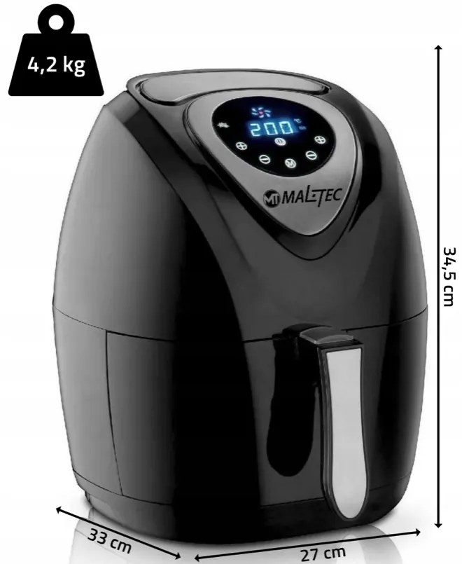 Friggitrice termica ad aria MALTEC AIRFRYER 4,3L