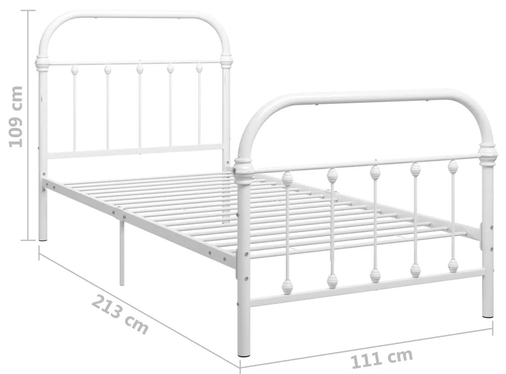 Giroletto Bianco in Metallo 100x200 cm