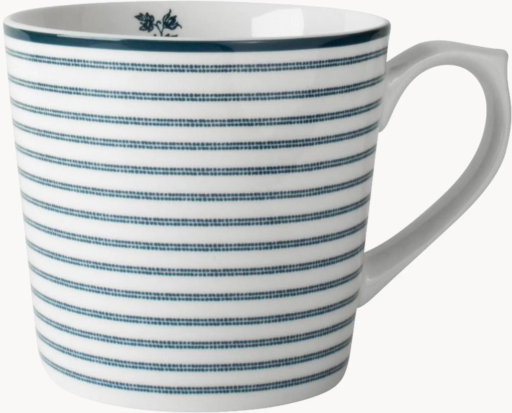Set di 4 tazze in porcellana Candy Stripe