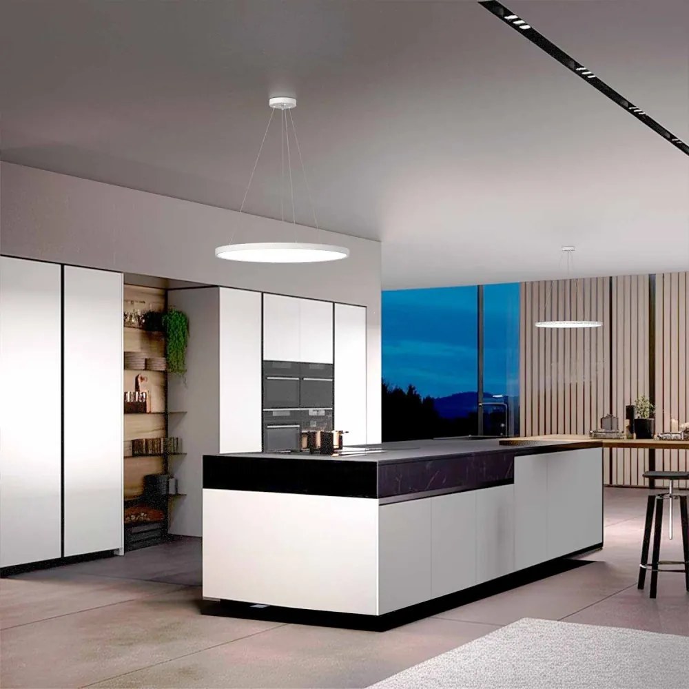 Pannello LED Rotondo a Sospensione 50W Slim CCT Ø600mm IP20 - Bianca Colore Bianco Variabile CCT