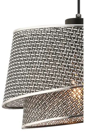 Lampada a sospensione con cavo BARETTE 1xE27/60W/230V grigio/cromo lucido