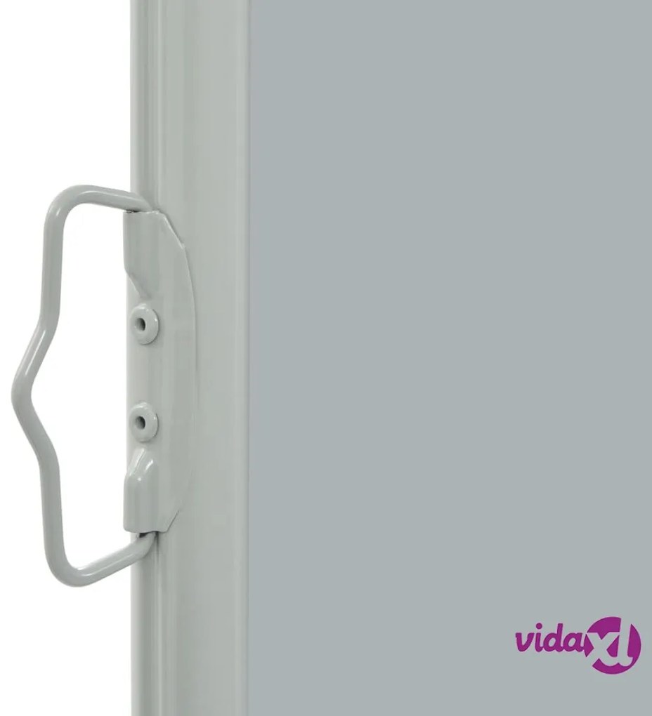 vidaXL Tenda Laterale Retrattile per Patio 80x300 cm Grigia