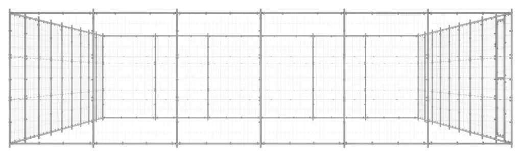 Gabbia per cani da esterno in acciaio zincato 65,34 m²