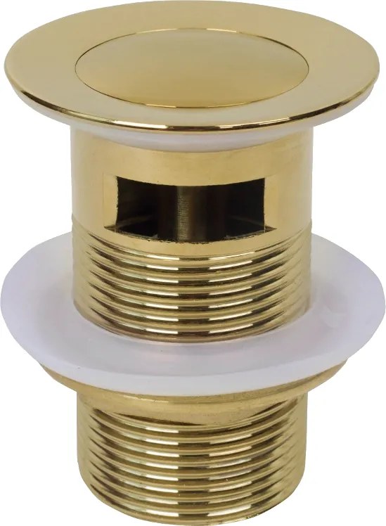 Mexen tappo clic-clac piccolo rotondo con troppopieno, dorato - 79925-50