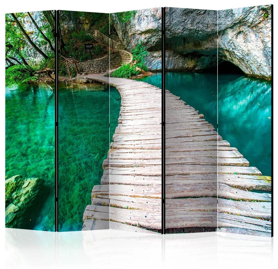 Paravento Parco Nazionale, Laghi di Plitvice, Croazia II - ponte e acqua limpida