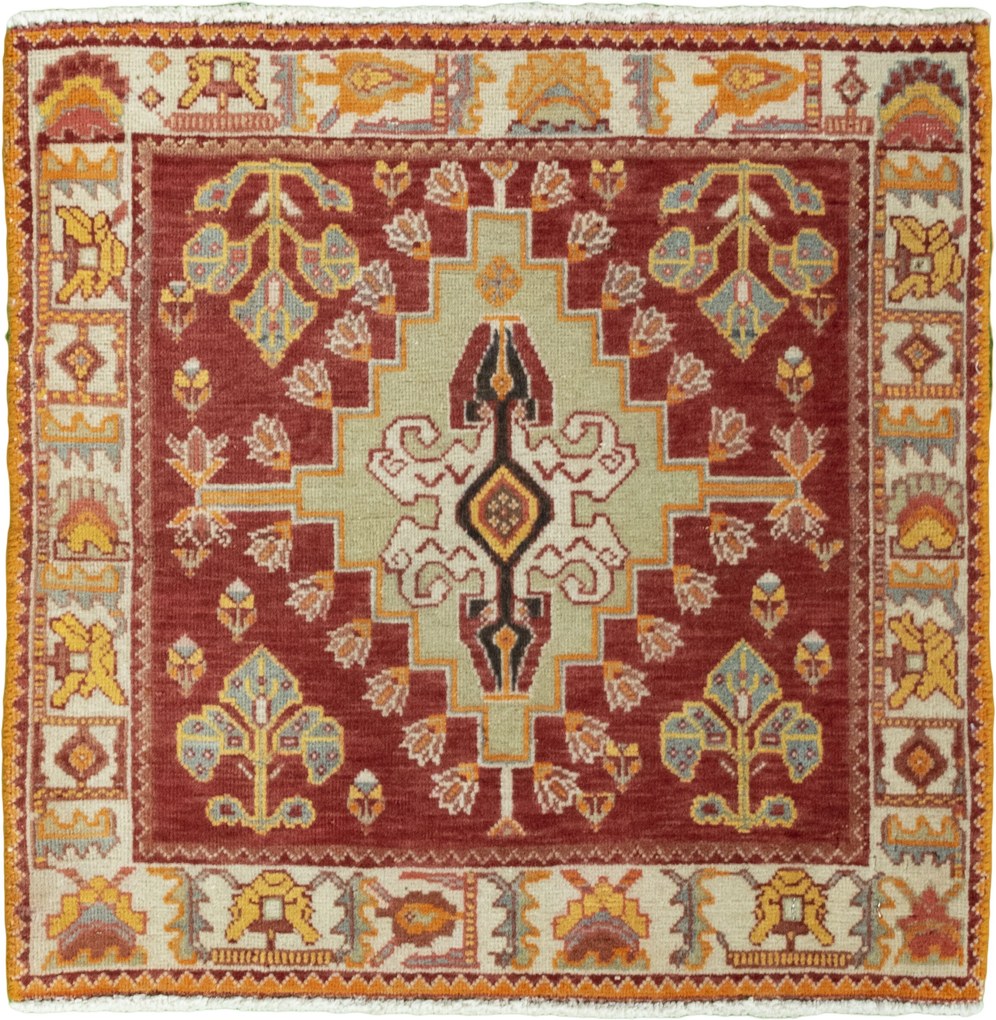 Shiraz Tappeto persiano 60 x 60 Rosso (Iran) Annodato A Mano
