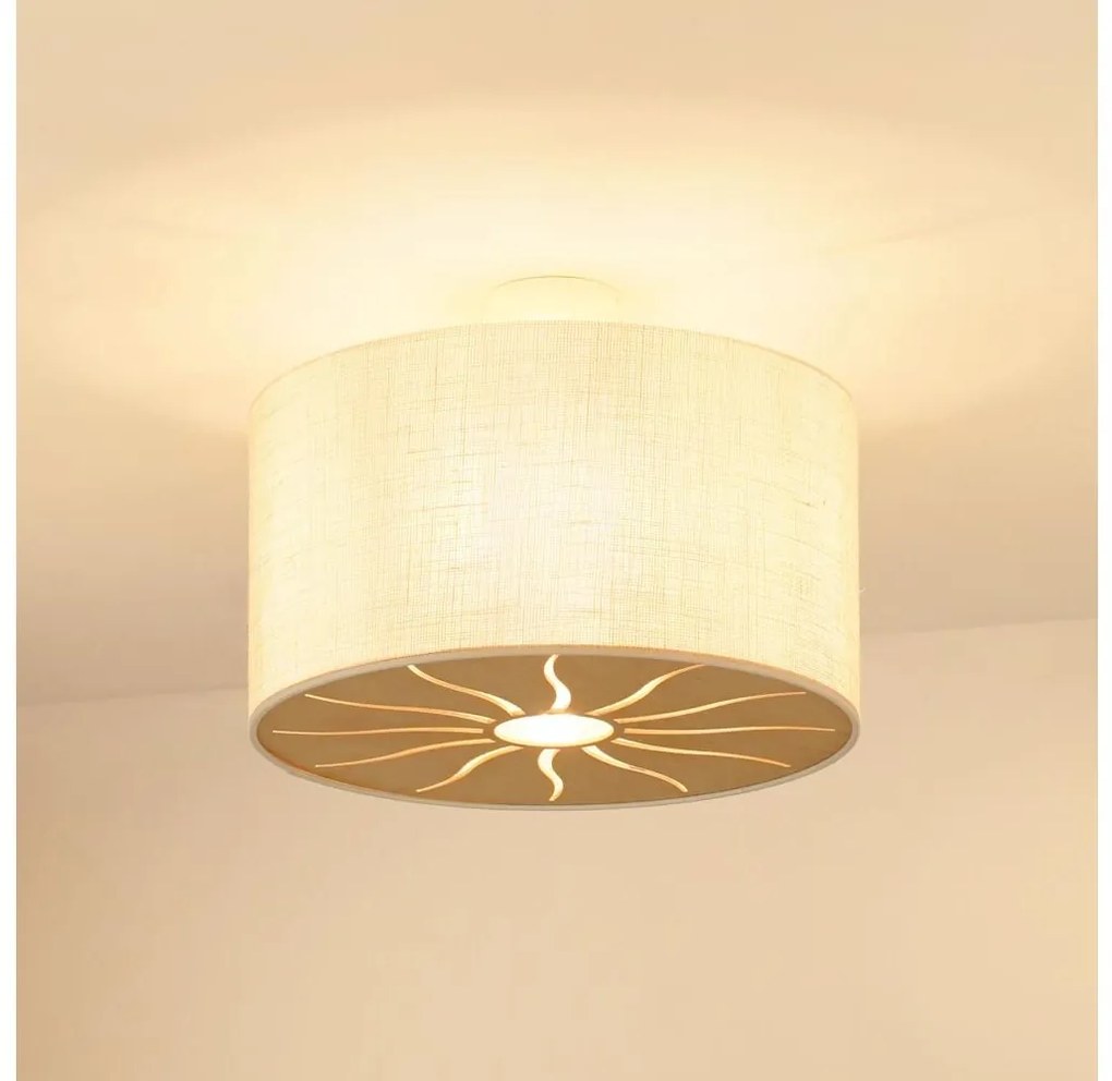 Brilagi - Lampadario a plafone COUNTRY ROLLER 1xE27/15W/230V diametro 45 cm color crema