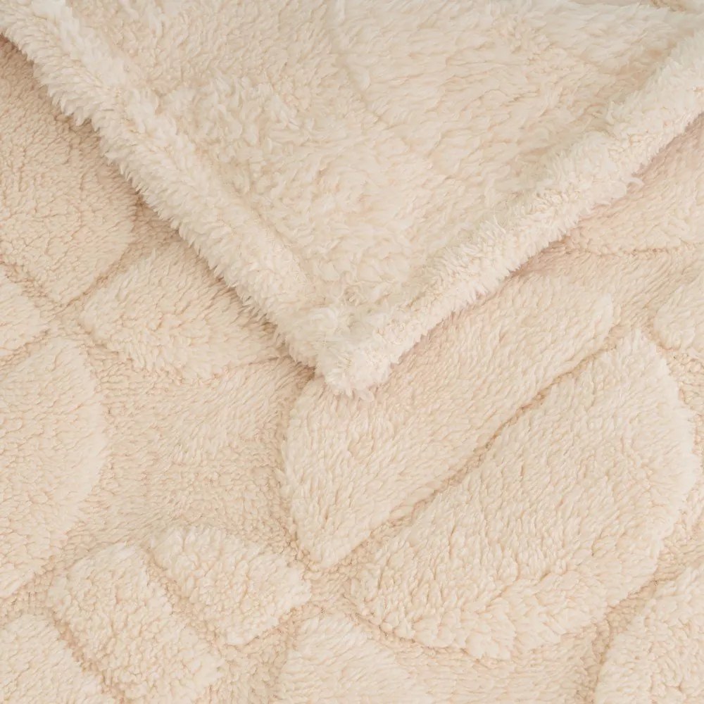 Coperta beige in micropile 130x160 cm Mid Century – Casa Selección