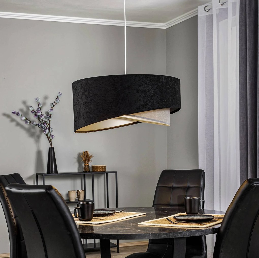 Maco Design Lampada a sospensione Vivien tricolore nero/grigio/argento