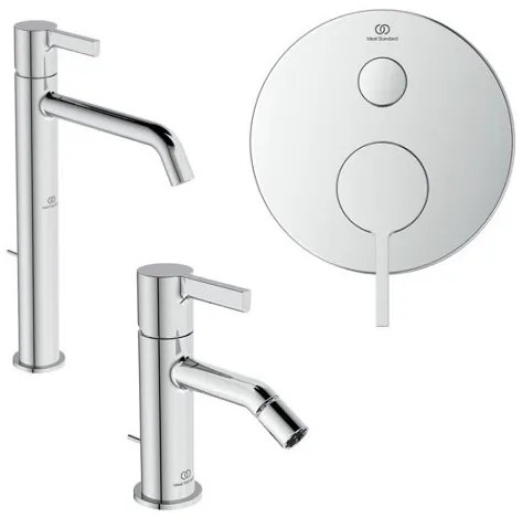 Ideal Standard Joy Set Rubinetti Lavabo alto bidet e Doccia con scarico e corpo incasso cromo BC781AA BC784AA A7386AA A1300NU