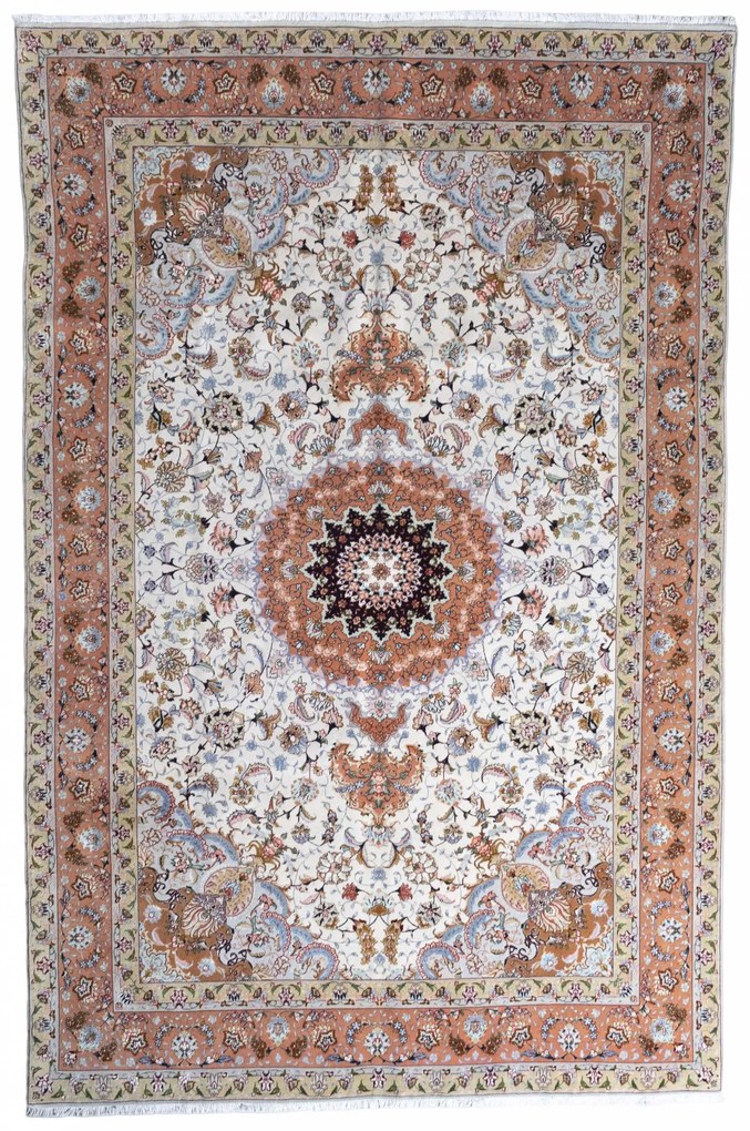 Tabriz Tappeto persiano 200x310 Beige (Iran) Annodato A Mano