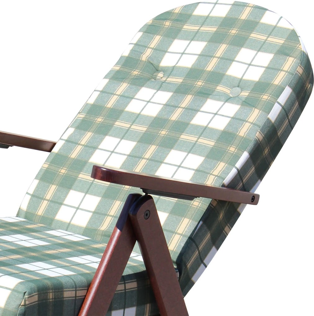 FAGGI PRO - poltrona sdraio 4 posizioni completo di cuscino con poggiapiedi