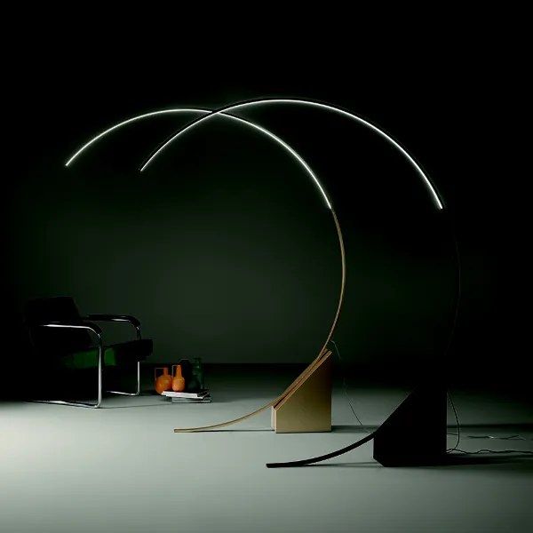 Lampada piantana LED in metallo verniciato Oro RUNE 176x204 cm