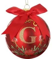 Pallina Natale lettera G 10 cm Royal Garden