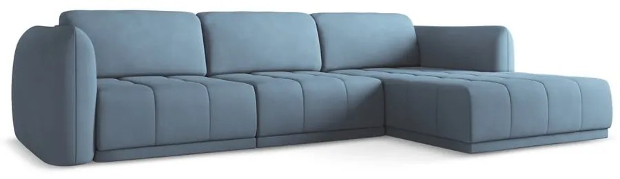 Divano angolare azzurro (con penisola a destra) Hoku – Makamii