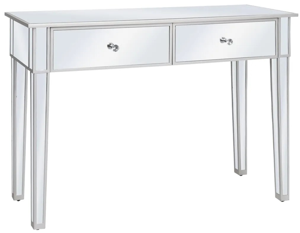 Tavolo Consolle İn Mdf E Vetro Specchiato 106,5x38x76,5 Cm /