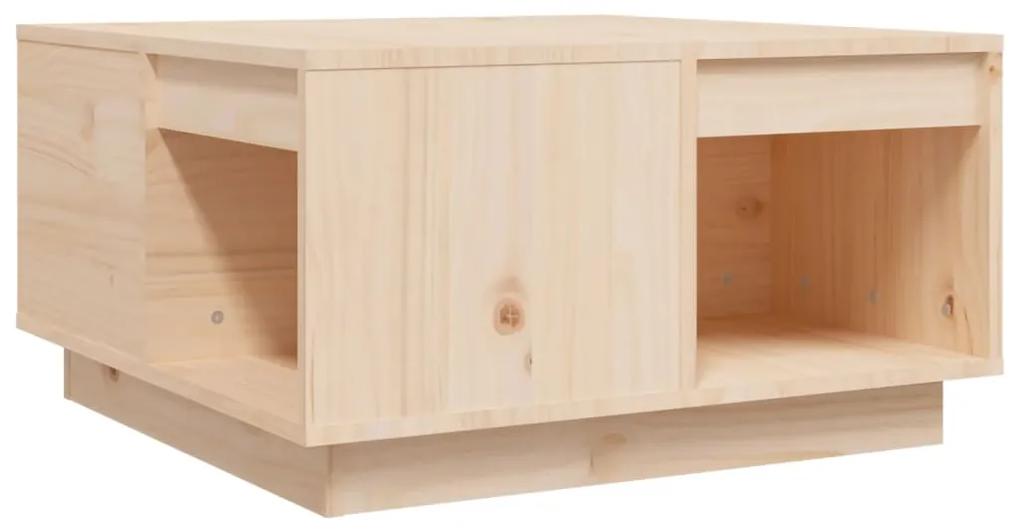 Tavolino da salotto 60x61x32,5 cm in legno massello di pino