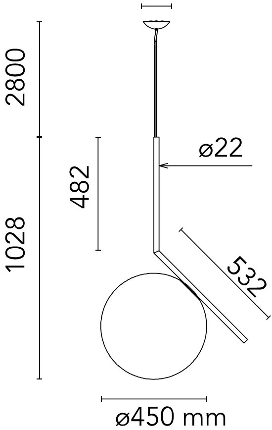 Lampada sospensione a luce diffusa 205W E27 in ottone con diffusore opalino di vetro soffiato IC Lights S3 F3151059 Flos