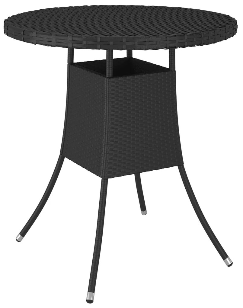 Set Divani da Giardino 5 pz con Cuscini in Polyrattan Nero